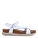 Sandalia de la marca Calba, modelo 3861. Exterior de la sandalia de ante de color marrón. Interior de la sandalia de piel de color beig. Cierre de la sandalia con tiras de velcro. Sandalia con plantilla acolchada para garantizar el máximo confort posible. La sandalia de ante de color marrón de Calba es una sandalia muy cómoda, perfecta para ir cómoda todo el verano.