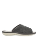 Zapatillas de la marca Nordikas, modelo BOREAL. Exterior de las zapatillas en toalla color gris. Interior de las zapatillas en piel troquelada color blanco. Zapatillas con suela plana y de goma. Estas zapatillas Nordikas BOREAL te garantizan la comodidad y ligereza que necesitas para estar en casa.