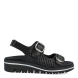 Sandalias de la marca PieSanto, modelo SHAROM. Exterior de las sandalias en rafia trenzada color negro. Interior de las sandalias en piel color negro con plantilla acolchada y extraíble. Cierre de las sandalias PieSanto con doble hebilla en empeine y pala, y velcro en el talón. Sandalias con cuña de 3cm de altura. Estas sandalias PieSanto son el complemento perfecto de temporada, podrás crear diferentes outfits con la máxima comodidad.