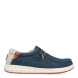Náuticos clásicos de la marca Pitas, modelo NIAS. Exterior de las náuticas en textil color azul. Interior de los náuticos en textil color blanco con estampado con plantilla acolchada y extraíble.. Cierre de los náuticos con cordones elásticos. Suela de los náuticos plana y de goma. Estos náuticos Pitas NIAS son un complemento clásico para tus looks de temporada.
