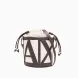 Bolso tipo cubo de la marca Armani Exchange, modelo RACHEL. Bolso elaborado en lona color marrón. Tiene una silueta depurada, definida por líneas suaves y una paleta de colores neutros, se presta a innumerables combinaciones de estilo, con logo en todo el bolso. Con asas extraíbles de hombro. Bolso Armani Exchange RACHEL, un accesorio imprescindible para la mujer moderna que busca un toque de lujo discreto, perfecto para guardar sus secretos cotidianos con elegancia y sofisticación.