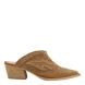 Zuecos camperos de la marca Vienty, modelo GAELA. Exterior e interior de los zuecos en ante color camel. Zuecos Vienty con tacón de 4cm de altura. Estos zuecos Vienty Gaela son la tendencia de temporada. Te ayudarán a crear looks increíbles!