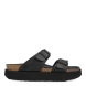 Sandalias de la marca Genuins, modelo G10. Exterior e interior de las sandalias en piel color negro. Cierre de las sandalias Genuinns con doble hebilla en la pala y empeine. Sandalias con plataforma de goma. Estas sandalias Genuins G10 son unas clásicas de temporada. Podrás armar diferentes looks con la máxima comodidad posible en tu día a día.