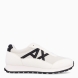 Deportivas de la marca Armani Exchange, modelo X1960. Exterior en naylon color blanco con detalles en negro, en logo y talón. Interior en piel color blanco, con plantilla acolchada y extraíble para máxima comodidad. Cierre de las deportivas con cordones blancos. Deportivas con suela de goma plana. Estas deportivas Armani Exchange X1960 son un complemento ideal de comodidad y estilo para tu día a día.