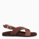 Sandalias de la marca Itse, modelo LENA 22. Sandalias elaboradas en ante color marrón con detalles en tiras cruzadas en la pala. Cierre de las sandalias con hebilla en el tobillo y plataforma plana de goma. Estas sandalias Itse LENA 22 son el complemento que dará personalidad y comodidad a tus looks de temporada.