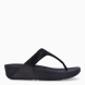 Sandalias de la marca Fitflop, modelo LULU. Sandalias elaboradas en neopreno color negro con brillantes en pala. Interior de esclavas en neopreno color negro. Suela de goma con una cuña de 6cm de altura. Estas sandalias Fitflop LULU son ideales para esta temporada!