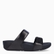 Sandalias de la marca Fitflop, modelo LULU-STRAPS. Sandalias elaboradas en neopreno color negro con brillantes en pala y doble tira. Interior de esclavas en neopreno color negro. Suela de goma con una cuña de 6cm de altura. Estas sandalias Fitflop LULU-STRAPS son ideales para esta temporada!