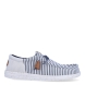 Náuticos de la marca Hey Dude, modelo WALLY FUNK. Exterior de los náuticos en tela color azul a rayas. Interior de los náuticos en tela color azul y plantilla acolchada y extraíble. Cierre de los náuticos Hey Dude con cordones elásticos y suela plana de goma. Estos náuticos Hey Dude WALLY FUNK, son el complemento perfecto para esta temporada, los podrás lucir con la máxima comodidad posible.