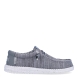 Náuticos de la marca Hey Dude, modelo WALLY STRECH. Exterior de los náuticos en tela color gris. Interior de los náuticos en tela con estampado gris y plantilla acolchada y extraíble. Cierre de los náuticos Hey Dude con cordones elásticos y suela plana de goma. Estos náuticos Hey Dude WALLY STRECH, son el complemento perfecto para esta temporada, los podrás lucir con la máxima comodidad posible.