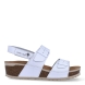 Sandalias de la marca Inter Bios, modelo LINA. Sandalias elaboradas en piel color blanco. Cierre de las sandalias con doble hebilla en pala y velcro en el talón. Sandalias con cuña de 4cm de altura. Estas sandalias Inter Bios es un esencial para tus looks de temporada, si deseas disfrurae de una comodidad máxima en tu día a día.