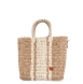 Bolso de la marca Kbas, modelo BLER. Exterior en rafia trenzada color marrón con detalles de rayas beig. Cierre del bolso con cremallera. Interior con amplio espacio para llevar lo que necesites a donde vayas. Cuenta con una asa de mano y una regulable y extraíble para máxima comodidad. Medidas: alto 22cm y ancho 25cm. Este bolso Kbas BLER es un complemento ideal para llevar con tus looks de temporada!