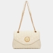 Bolso de la marca Binnari, modelo ELLA. Bolso elaborado en piel color beig con logo en la parte delantera. Interior con compartimentos y bolsillo. Cierre del bolso con botón. El asa es ajustable y es de polipiel en el hombro y el resto de eslavones de color oro viejo. Medidas del bolso: alto 16cm y ancho 26cm. Este bolso es un complemento ideal para tus looks.
