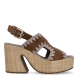 Sandalias Mou. modelo 12A. Estas elegantes sandalias bio estan elaboradas de ante color marron. Cierre con hebilla. Este modelo cuenta con un tacon de 9cm de altura. Estas sandalias Mou 12A son ideales para esta temporada!