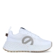 Deportivas transpirables de la marca No Name, modelo CARTER FLY. Exterior en naylon efecto rejilla color blanco con detalles en beig. Interior en piel color blanco. Cierre de las deportivas No Name con cordones y una suela de goma con cuña de 4cm de altura. Estas deportivas No Name CARTER FLY son unas clásicas, ideales para esta temporada!
