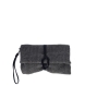 Bolso de la marca Pepe Moll, modelo STACY. Elaborado en textil color negro vibrante con detalle de anilla decorativa con grabado de la marca. Cierre con cremallera y compartimentos interiores. Correa de mano para llevarlo cómodamente. Medidas : alto 18cm y ancho 30cm. Bolso Pepe Moll STACY, ideal para looks diarios, cenas informales o escapadas de finde.