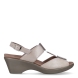Sandalias de la marca PieSanto, modelo NIKITA. Exterior de las sandalias en piel color beig con detalle de brillantes en la pala. Interior de las sandalias en piel color marrón, con plantilla acolchada y extraíble para máxima comodidad. Cierre de las sandalias PieSanto con hebilla en el tobillo y cuña de 4cm de altura. Estas sandalias PieSanto NIKITA son un complemento ligero y perfecto para esta temporada. No te puede faltar en el armario.