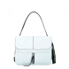 Bolso de la marca Rebelle, modelo CAROLE. Elaborado en piel color blanco con detalles en negro. Este es el nuevo bolso de hombro de piel auténtica hecho en Italia. Forma parte de la colección BASIC. Es un bolso cómodo y moderno, ideal para cualquier ocasión. El interior está forrado y cuenta con bolsillos para guardar objetos. Incorpora una correa de hombro ajustable y extraíble para llevarlo cruzado. Medidas: alto 27cm y ancho 30cm. Ideal para llevarlo a todos lados!