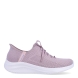 Deportivas de la marca Skechers, modelo CHAOS. Exterior en textil color lila con efecto de rejilla con detalle del logo en parte lateral. Interior en textil color gris con plantilla acolchada y extraíble para máxima comodidad. Cordones de color lila y una cuña de 3cm de altura. Estas deportivas transpirables Skechers CHAOS son unas clásicas, ideales para tu día a día.