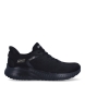 Deportivas de la marca Skechers, modelo 117. Exterior en naylon color negro con detalle del logo en parte lateral. Interior en textil color negro con plantilla acolchada y extraíble para máxima comodidad. Cordones de color negro y una cuña de 3cm de altura. Estas deportivas Skechers 117 son unas clásicas, ideales para tu día a día.