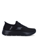 Deportivas de la marca Skechers, modelo GO WALK. Exterior en naylon con efecto rejilla color azul negro, con logo lateral de la marca. Interior en textil transpirable color negro con plantilla acolchada y extraíble para máxima comodidad. Cierre con cordones. Suela de goma con cuña de 3cm de altura. Estas deportivas Skechers GO WALK son ideales para tu día a día, unas clásicas excelentes en comodidad.