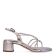 Sandalias de la marca Tamaris, modelo ZOEY. Exterior en piel color platino con detalle de brillantes en tiras cruzadas en pala. Interior en piel color platino. Cierre de las sandalias Tamaris con hebilla en tobillo y tacón de 5cm de altura. Estas sandalias Tamaris ZOEY son ideales para tus eventos importantes, con ellas lucirás un estilo único!