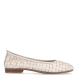 Bailarinas de la marca Itse, modelo NILLET. Exterior en piel color blanco roto trenzado a mano. Interior en piel color nude. Bailarinas Itse con suela de goma. Estas bailarinas Itse NILLET son un complemento clásico para acompañar tus looks más cómodos y con estilo!