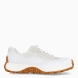 Deportivas de la marca Camper, modelo K101. Exterior en naylon color hielo. Cierre con cordones balncos. Suela de goma dentada camel. Estas deportivas Camper K101 son un complemento ideal para disfrutar de la comodidad al caminar.